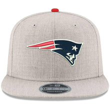 Load image into Gallery viewer, New Era New England Patriots Heathered Gray Hype 9FIFTY Snapback Adjustable Hat
