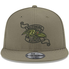 Load image into Gallery viewer, New Era Baltimore Ravens Olive Crafted in the USA 9FIFTY Adjustable Hat