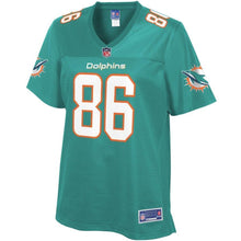 Load image into Gallery viewer, Mike Gesicki Miami Dolphins Pro Line Women's Player Jersey – Aqua 2018/2019