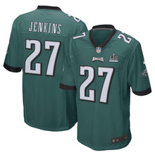 Load image into Gallery viewer, Men's Malcolm Jenkins Midnight Green Philadelphia Eagles Super Bowl LII Champions Patch Game Jersey 2019