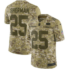 Load image into Gallery viewer, Richard Sherman San Francisco 49ers Salute to Service Limited Jersey – Camo 2018/2019